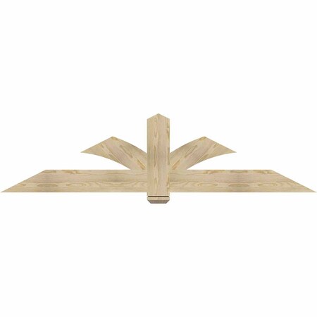 Ekena Millwork Redmond Rough Sawn Timber Gable Bracket, Douglas Fir, 84"W x 21"H x 2"D x 6"F, 6/12 Pitch GBW084X21X0206RED00RDF